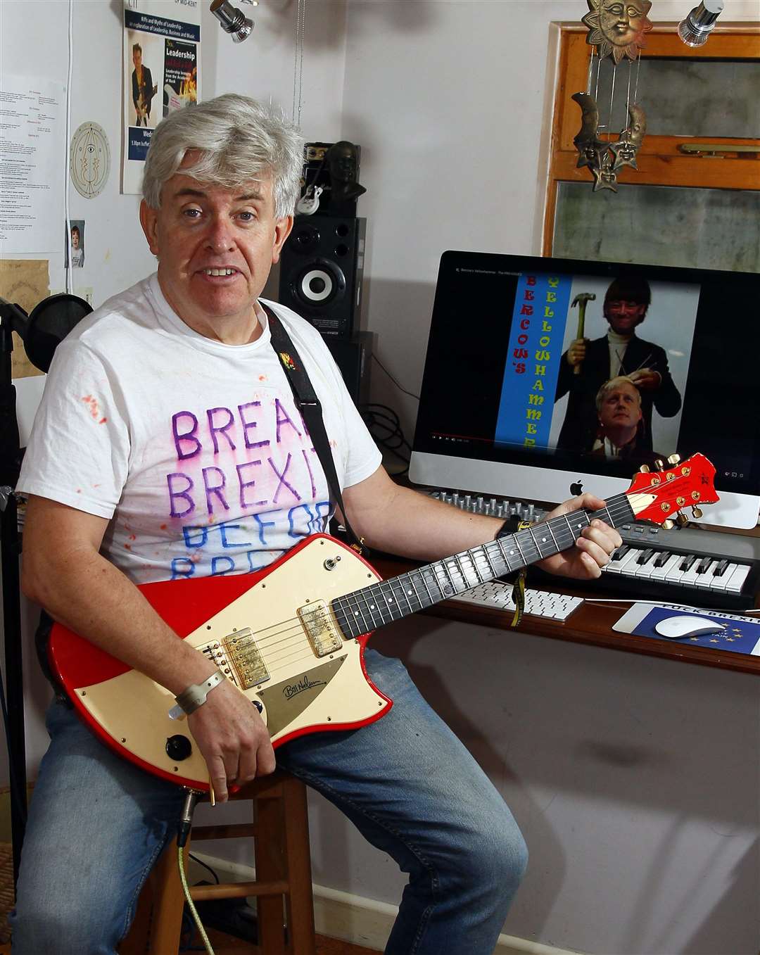 Peter has written an album which has been popular on Amazon, pictured at his home in Gillingham. Picture: Sean Aidan