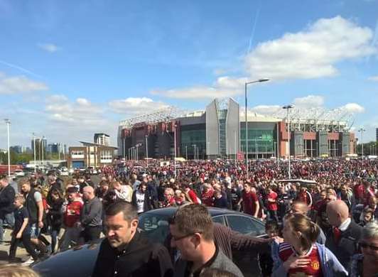 More than 50,000 fans were evacuated from Old Trafford. Picture: Sara Sutton