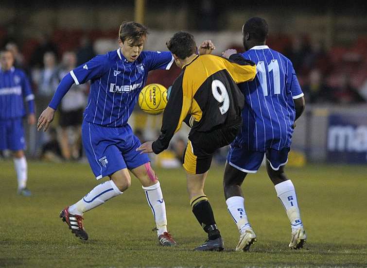Jake Hessenthaler in action at Cheriton Road in the Youth Cup Picture: Barry Goodwin