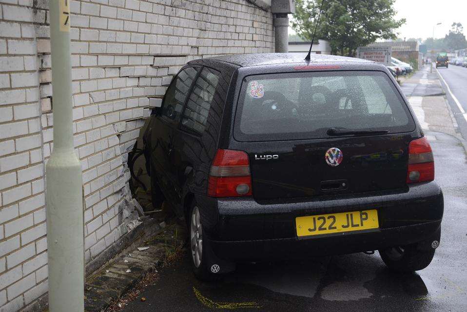 It is not known what caused the car to shunt into the wall
