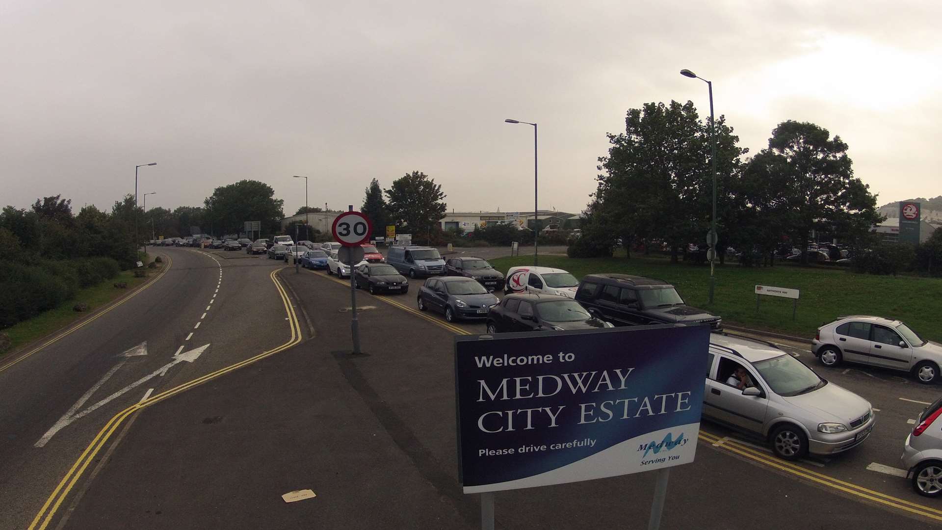 Medway City Estate traffic. Picture : Simon Burchett