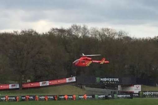 James Puttrell was taken to hospital by air ambulance