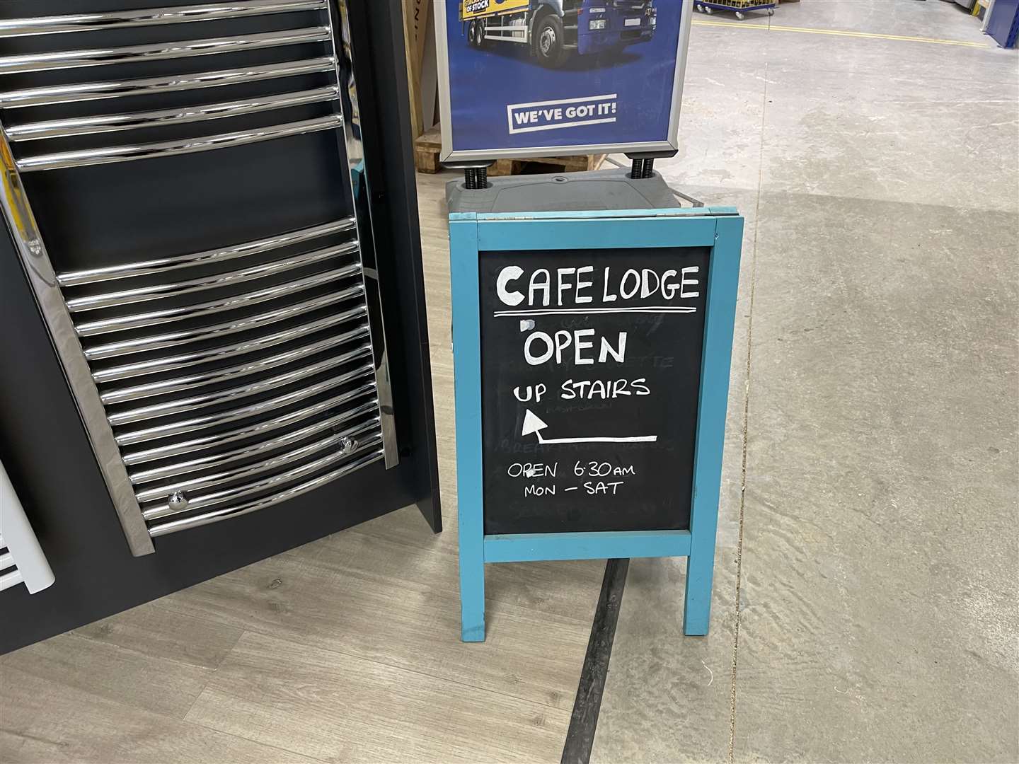 Café Lodge is upstairs in Selco Builders Warehouse