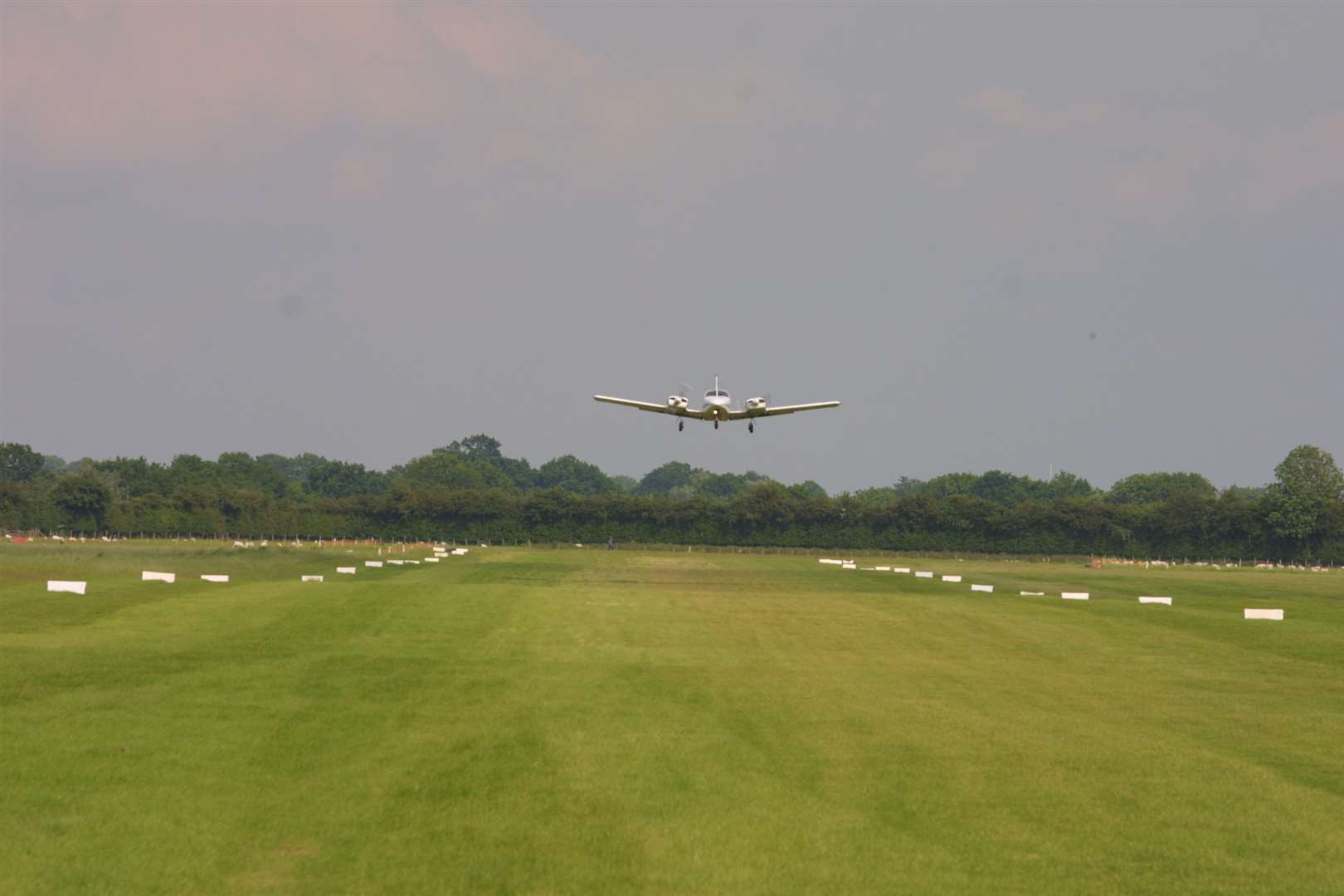 The runway at Headcorn Aerodrome. Stock picture