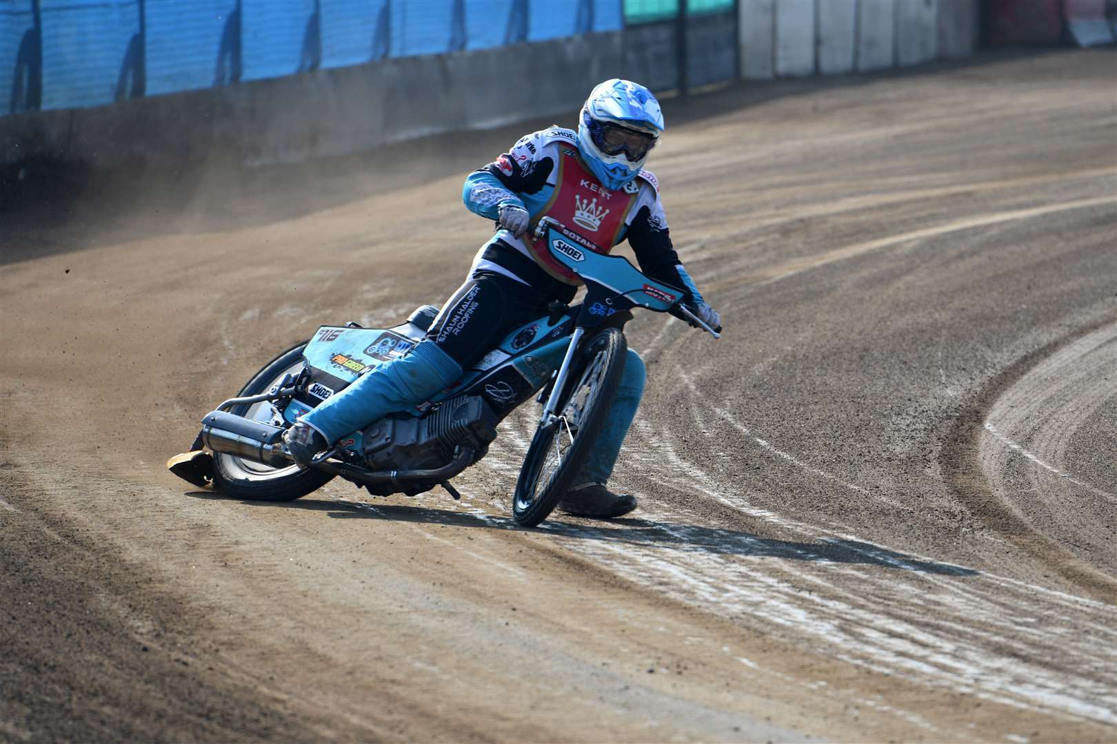 Kent Royals rider Jamie Halder in action at Iwade Picture: Barry Goodwin