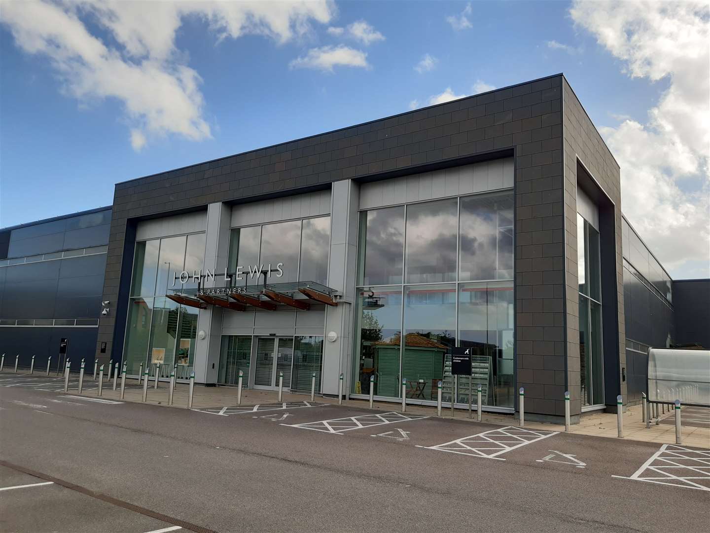 The John Lewis store in Ashford was targeted