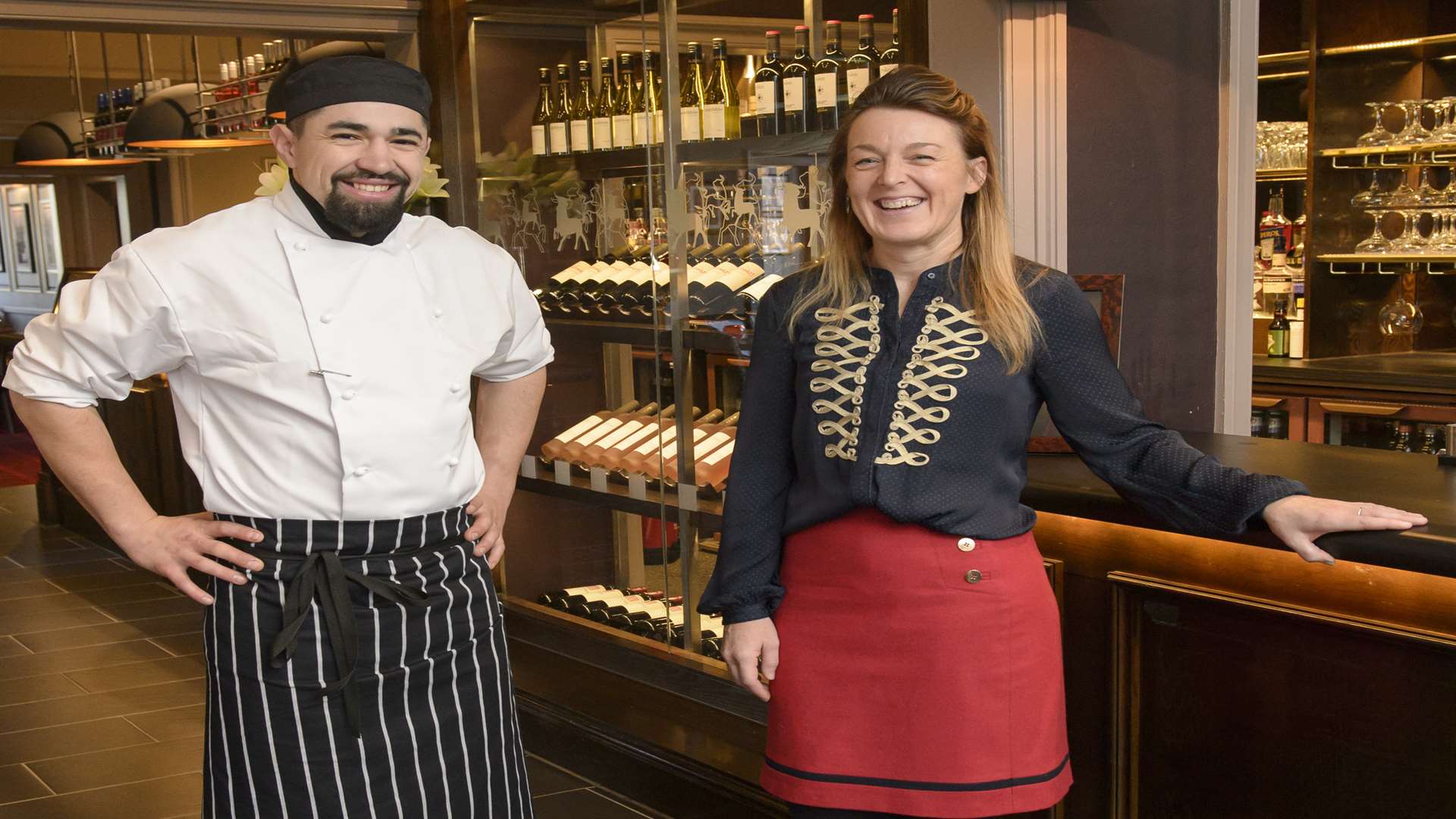 Head chef Norbert Molnar and Linda Willis, manager at the new Miller and Carter steakhouse.