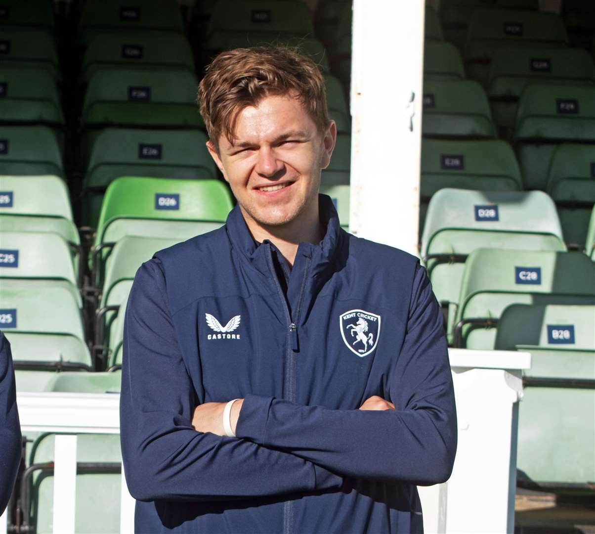 George Garrett - took his first two Kent wickets on day three of their season-opening County Championship clash with Somerset. Picture: Kent Cricket