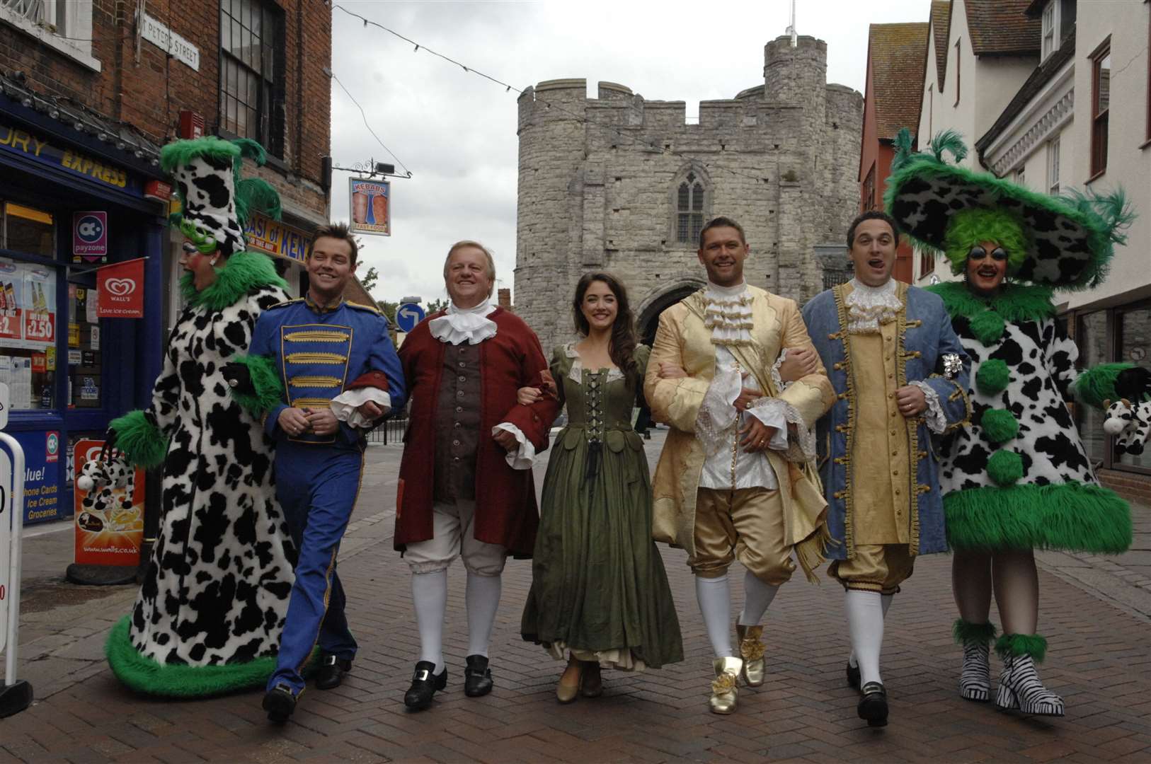 Stars of the first ever panto at the new Marlowe - it would sadly be the legendary Dave Lee's last