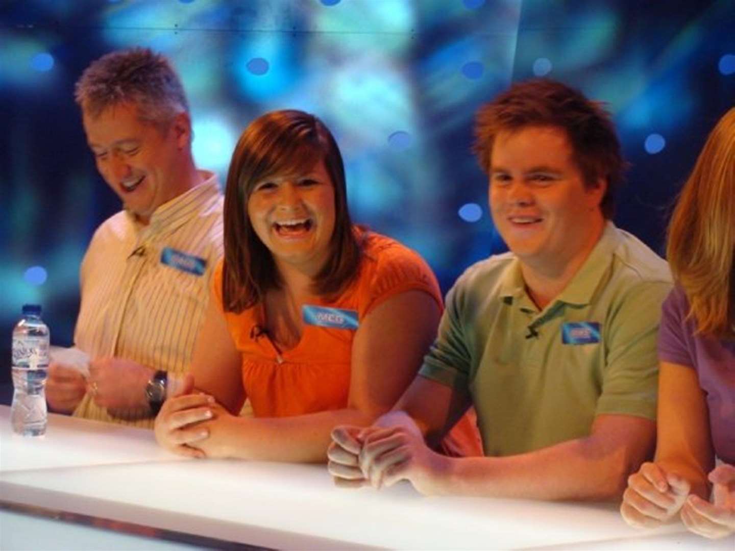 Megan Forbes (centre) appeared on quiz show Eggheads with fellow team-mates Paul Hopfensperger and Mike Cross in 2010