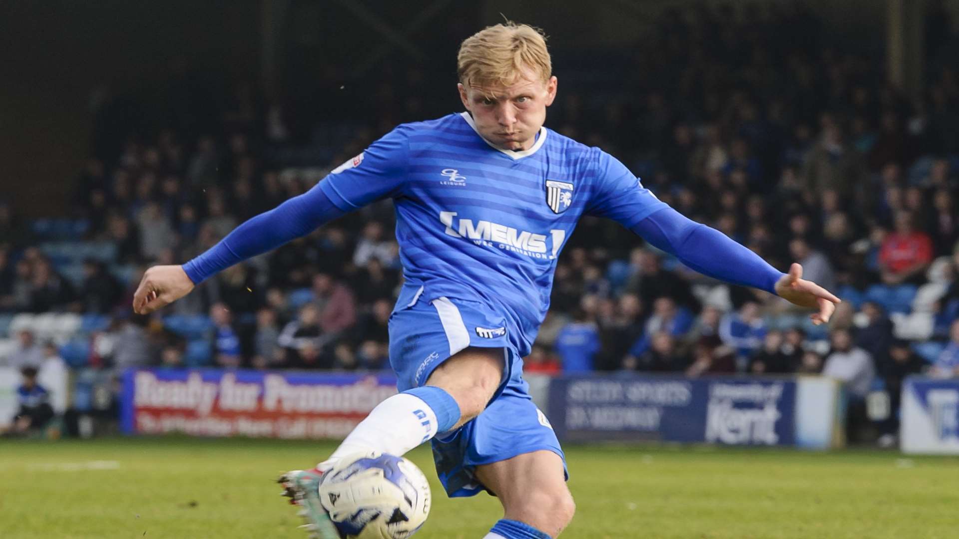 Josh Wright is ignoring transfer talk and focusing on League 1 survival with Gillingham Picture: Andy Payton