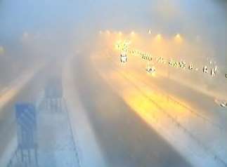 Snow on Blue Bell Hill. Picture: Highways England
