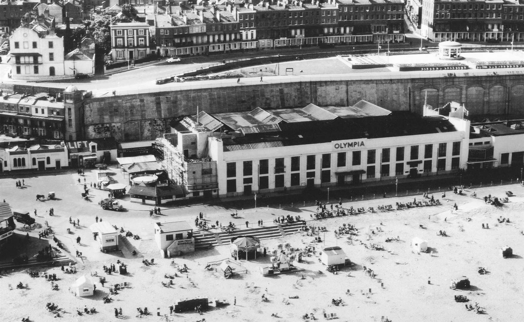 The former train station buildings formed the heart of the pleasure sites which followed in its footsteps. Picture: Ralph Hoult