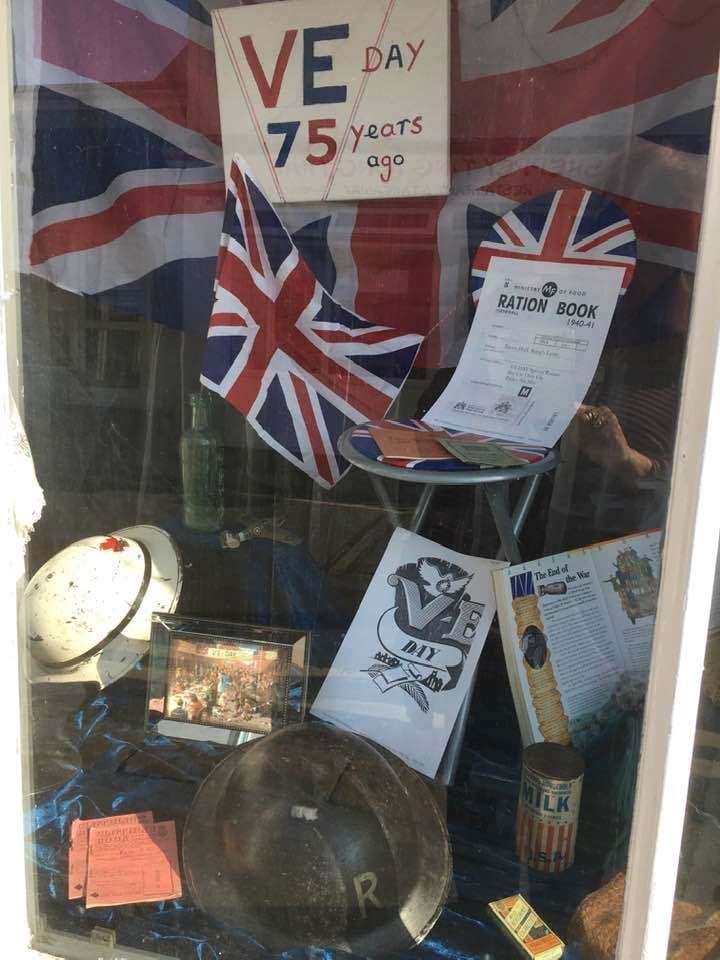 The VE Day display at the Cottage of Curiosities in Rose Street, Sheerness