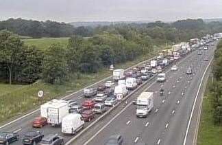 The queues on the M25. Picture: Highways England (13012922)