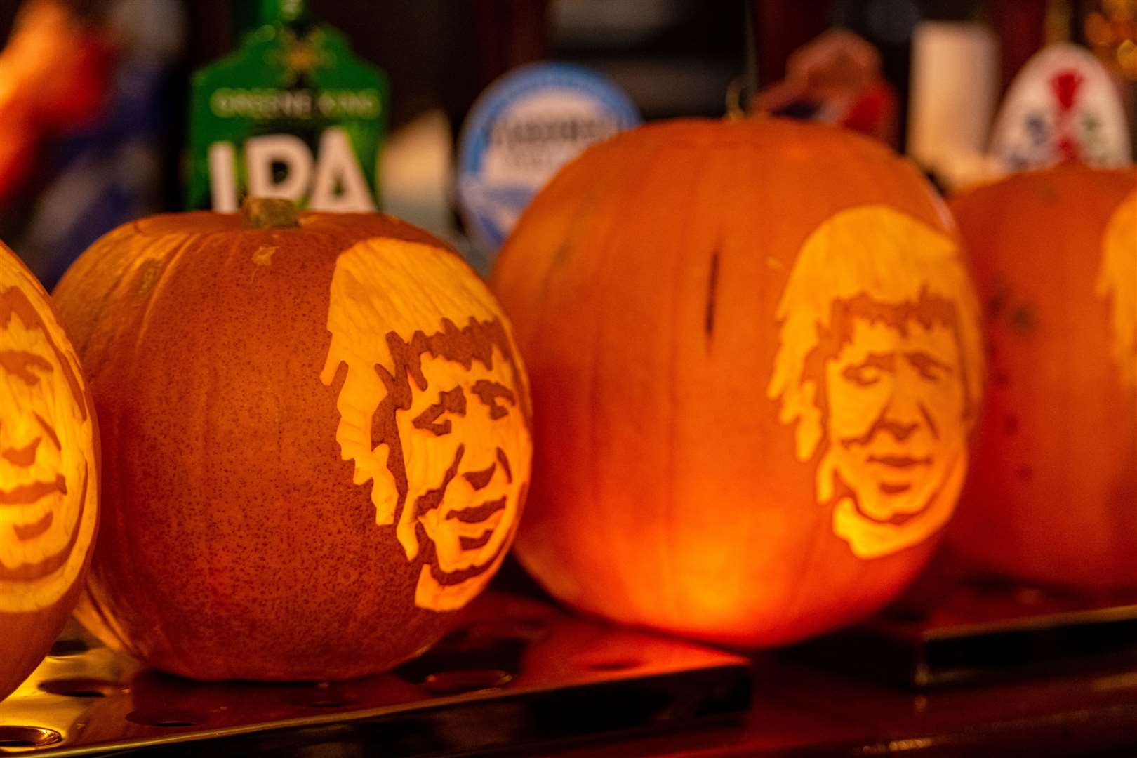 Pumpkins with Boris Johnson's face on (20404782)