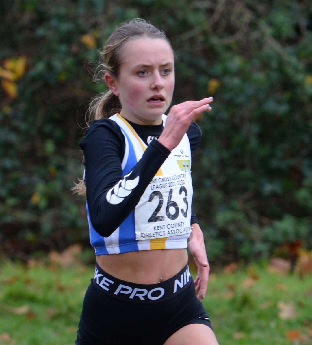 Eliza Nicholson of Sevenoaks AC was third in the under-15 girls' race. Picture: Chris Davey (53364422)