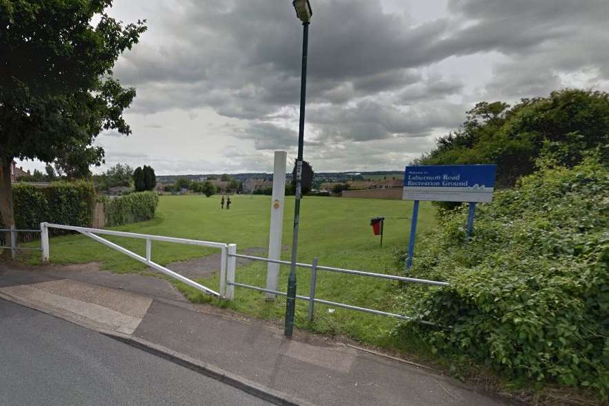 The incident happened at Laburnum Road recreation ground. Picture: Google Street View.