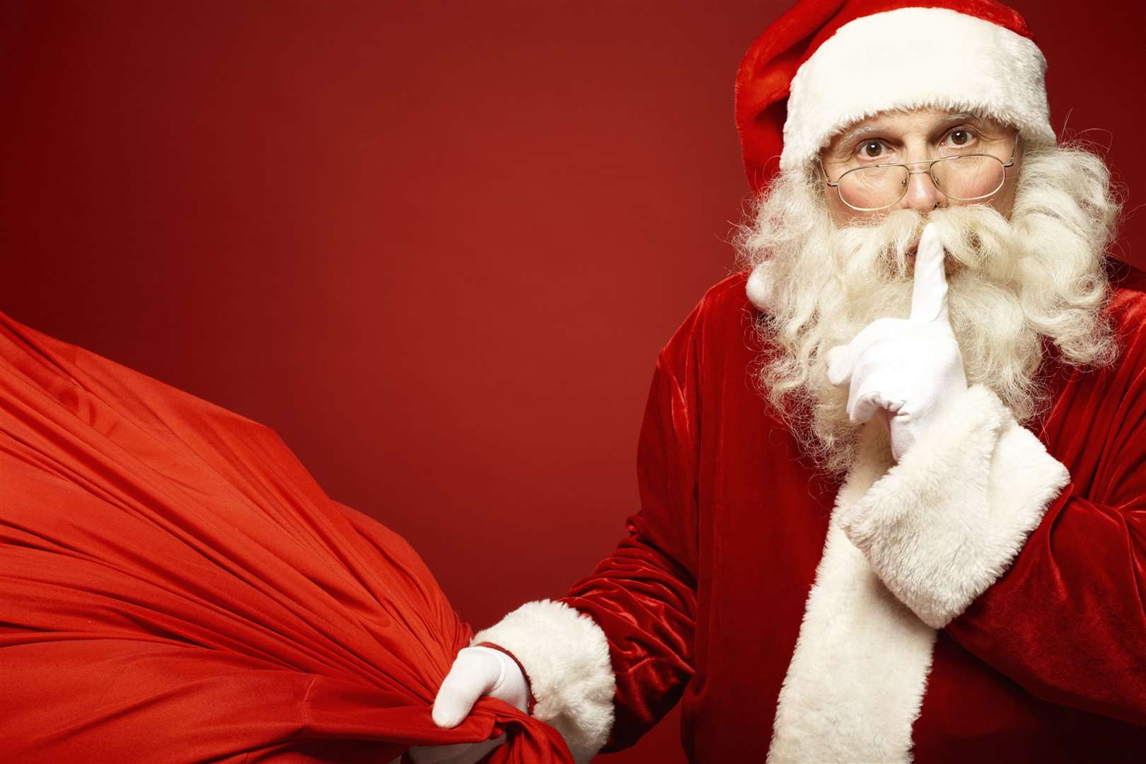Father Christmas will be waving hello. Stock photo