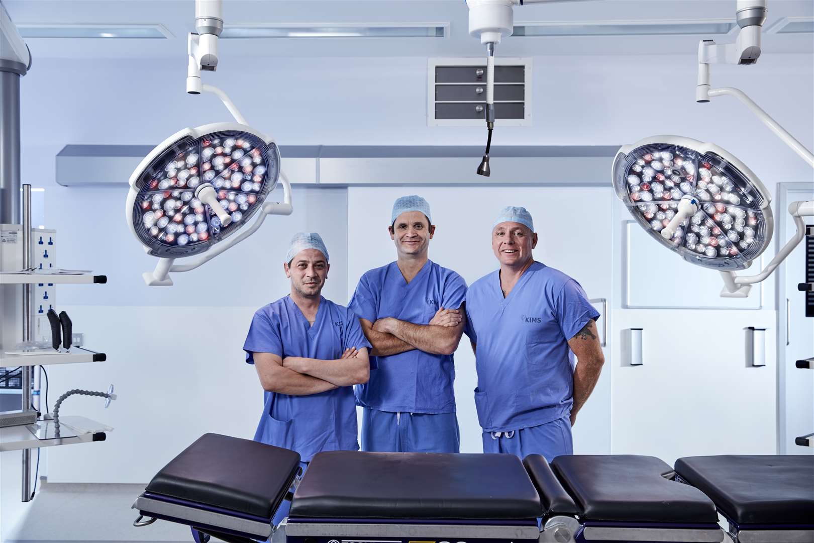 From left, Brandon Medical business development manager Peter Grainger, KIMS Hospital chief executive Simon James and KIMS theatre manager Peter O'Neill in the new operating theatre