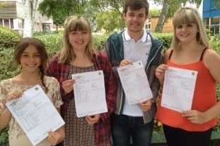 Sittingbourne Community College students Natalie Goswell, Alice Hudson, George Myers and Kerry Donkin