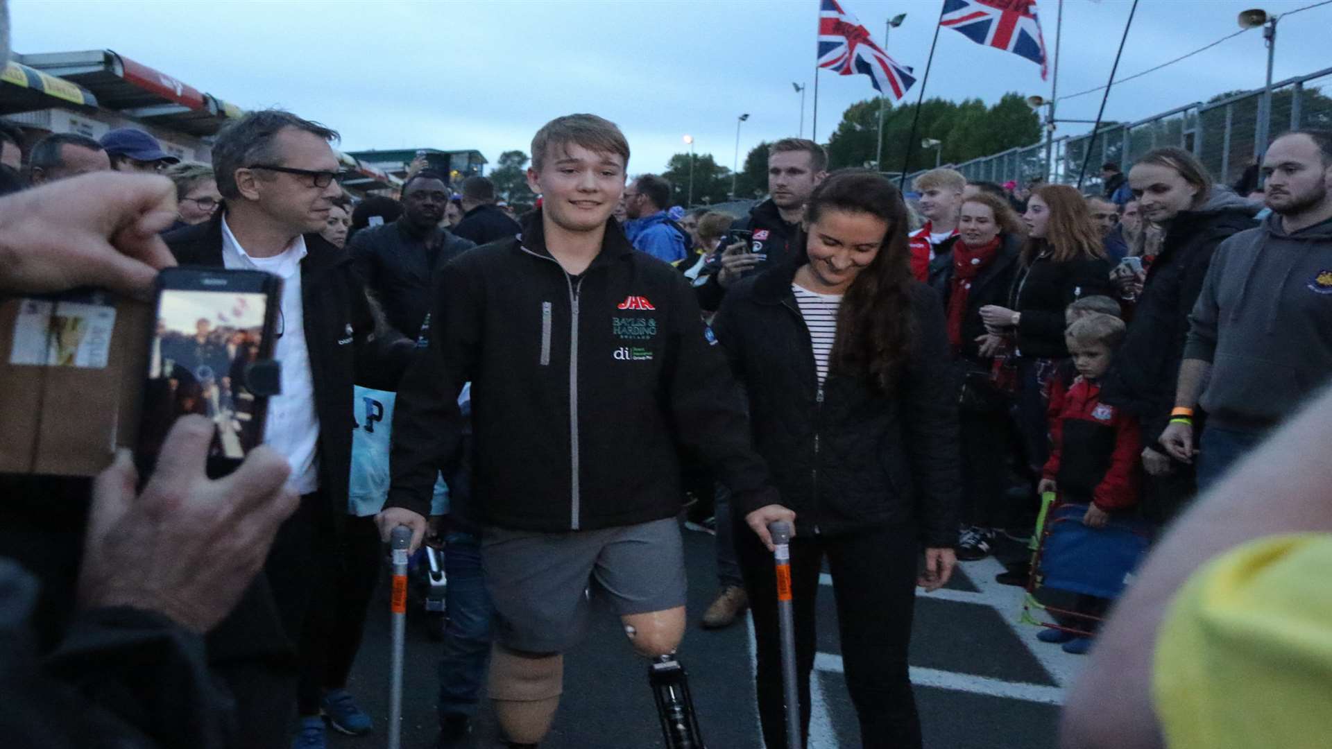 Billy Monger walks the pit lane at Brands Hatch. Picture: Mat Acton