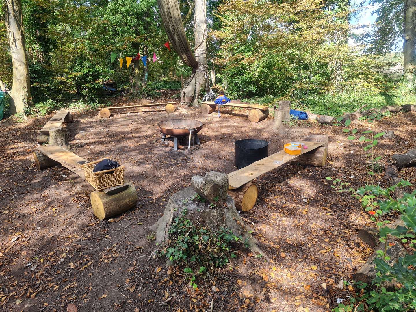 Seating in the forest school. Picture: Green Park Community Primary School