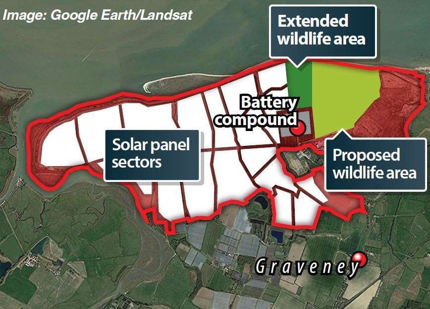 The proposed Cleve Hill solar park