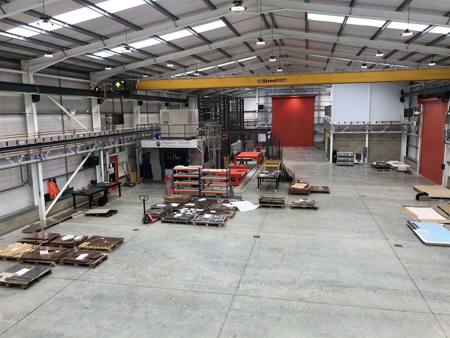 Inside the new factory, while it was still being fitted