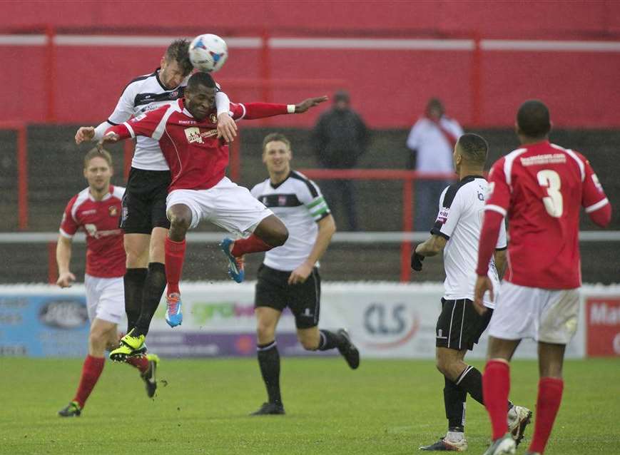 Action from Ebbsfleet's defeat to Bromley in January Picture: Andy Payton