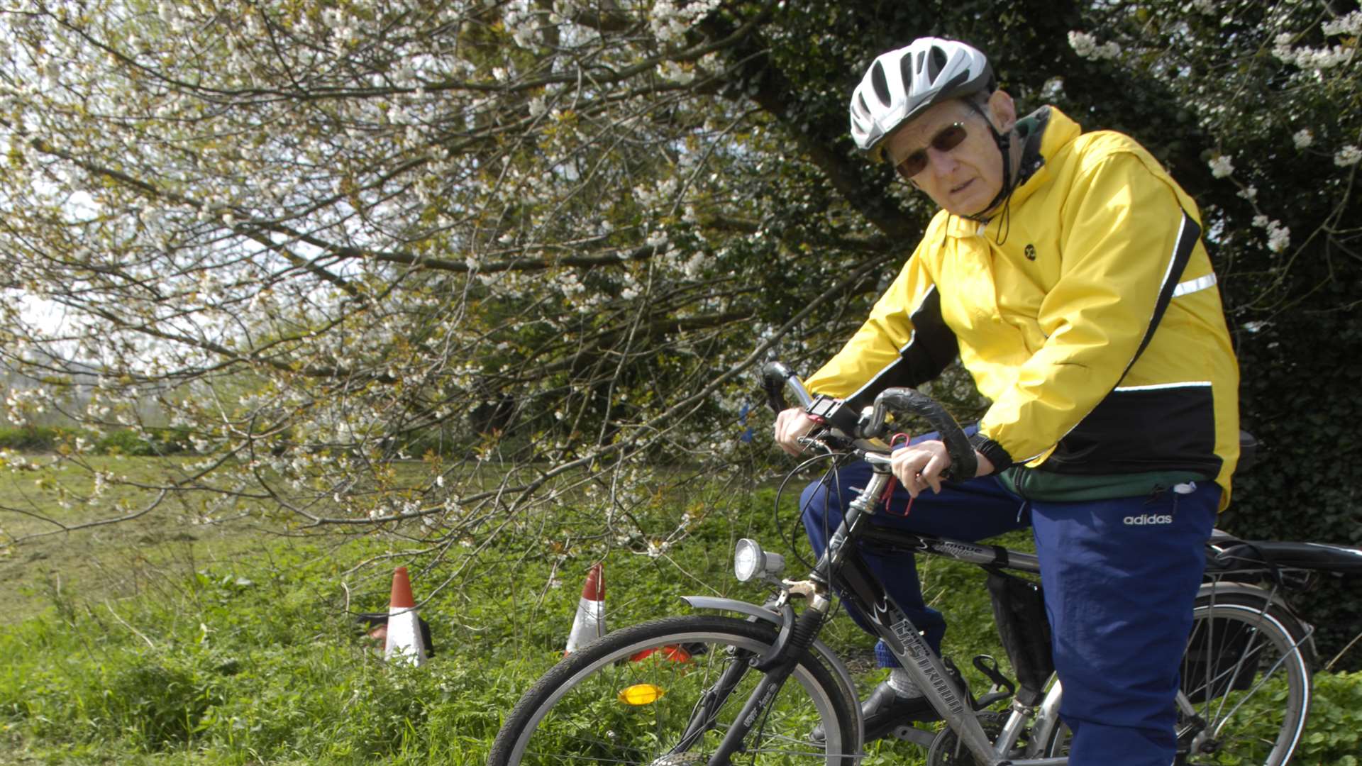 Ted out and about on his bike.