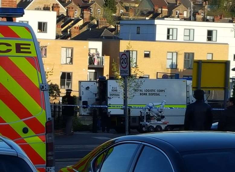 The bomb disposal team in Rochester. Picture: Pamela Boyle
