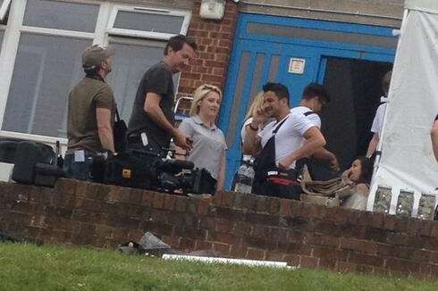Peter Andre has been spotted filming in Bean. Picture @katturnerx