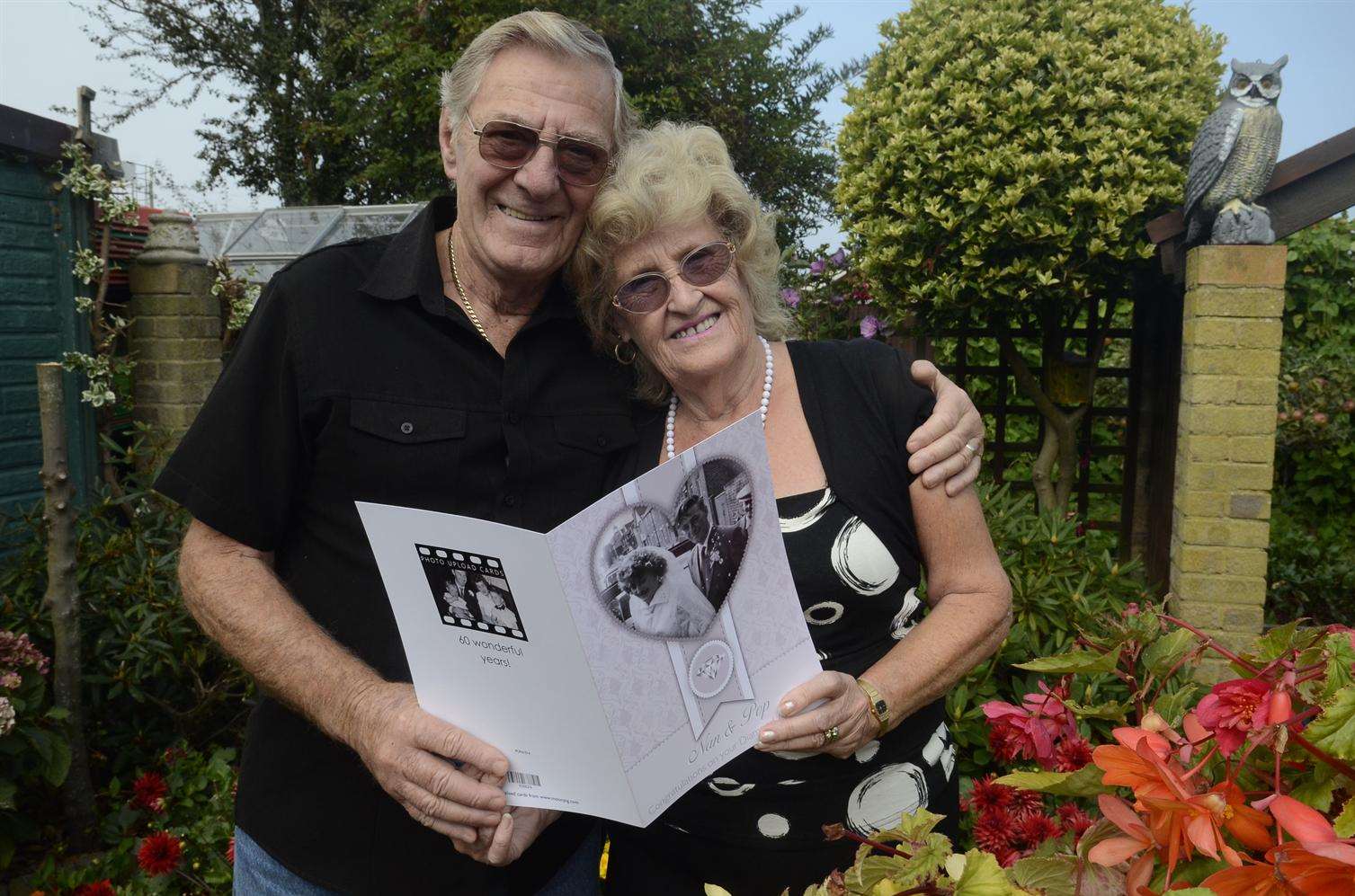 Leslie and Maureen Peters of Cliff Gardens, Minster, who celebrated their diamond wedding anniversary. Picture: Chris Davey