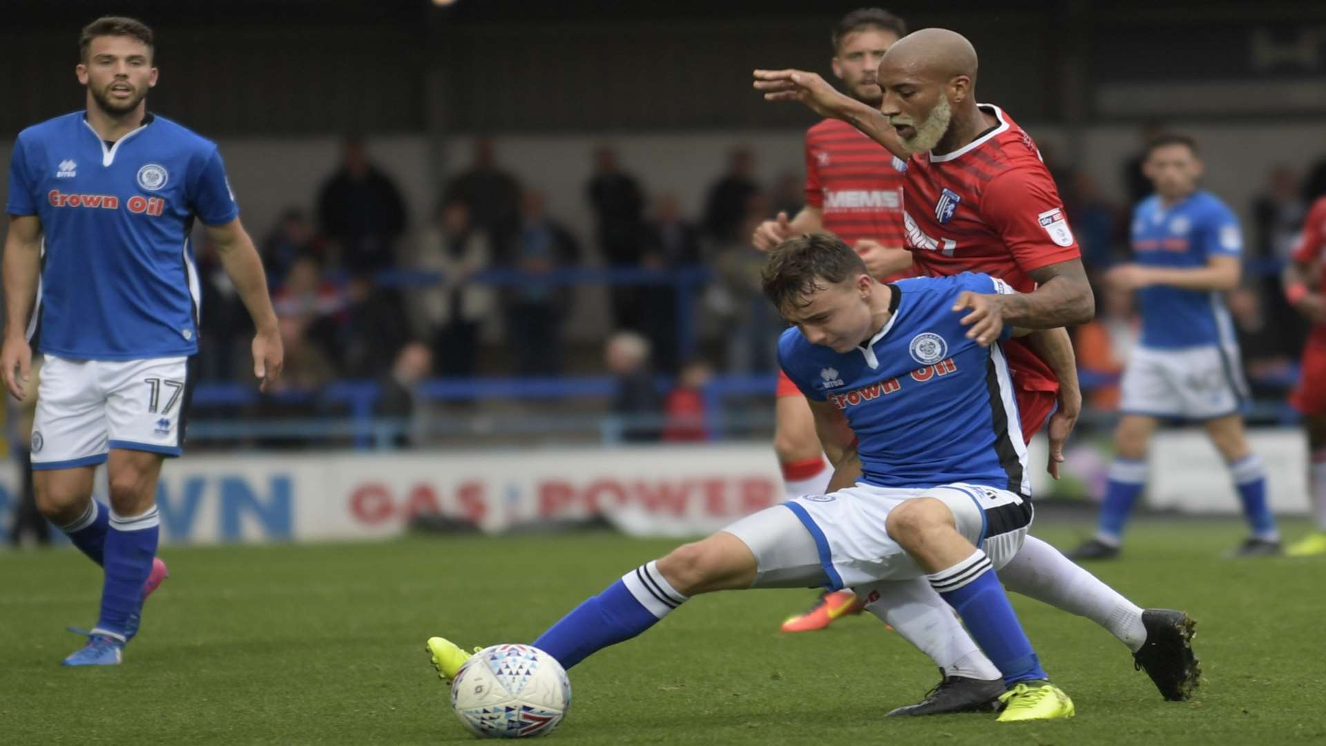 Josh Parker puts the Rochdale defence under pressure Picture: Barry Goodwin
