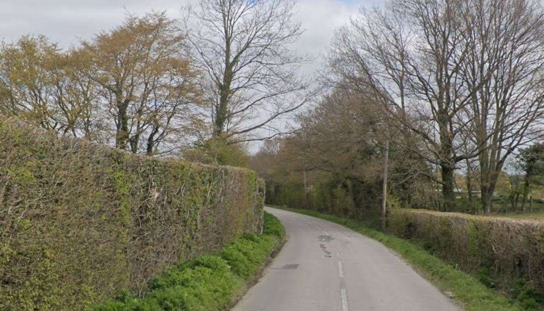Police and ambulance crews are in Bethersden Road, Woodchurch, following a two-car crash. Picture: Google