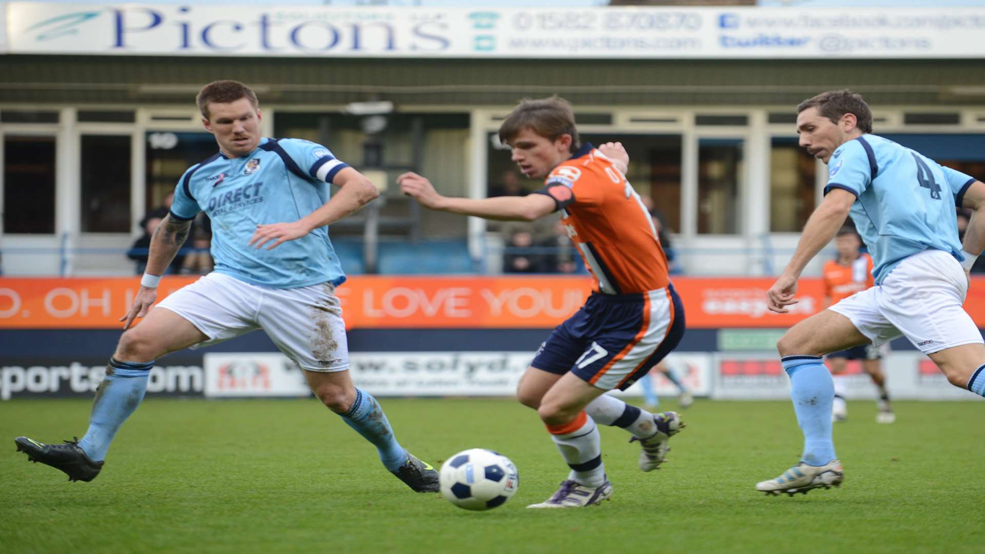 Tony Burman led Dartford to victory over Luton Town at Kenilworth Road in 2012/13