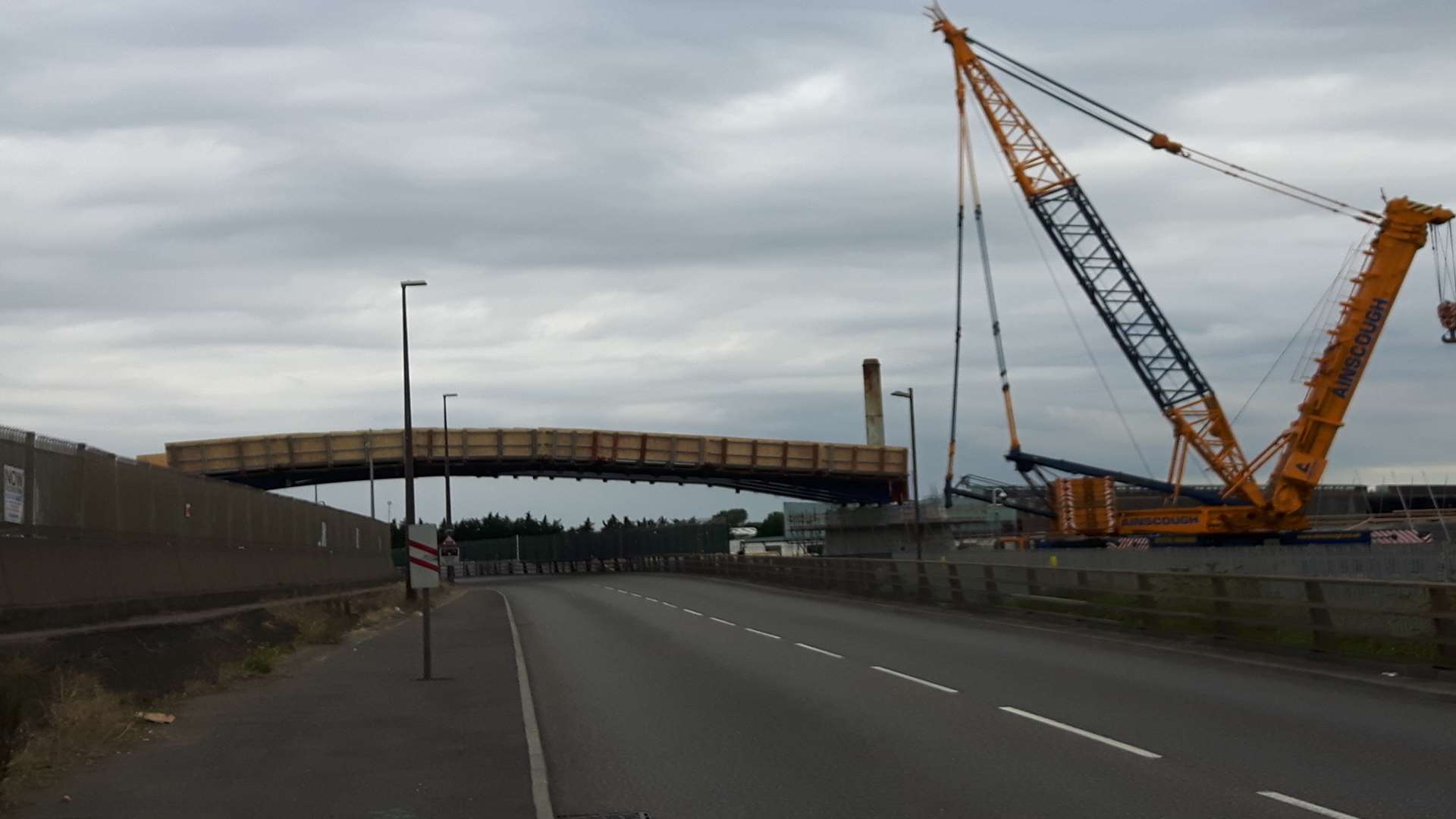 The new Wildfire Bridge across the Brielle Way almost completed