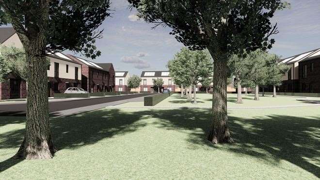 CGI of the proposed development in Littlestone. All pictures: Legal & General Modular Homes