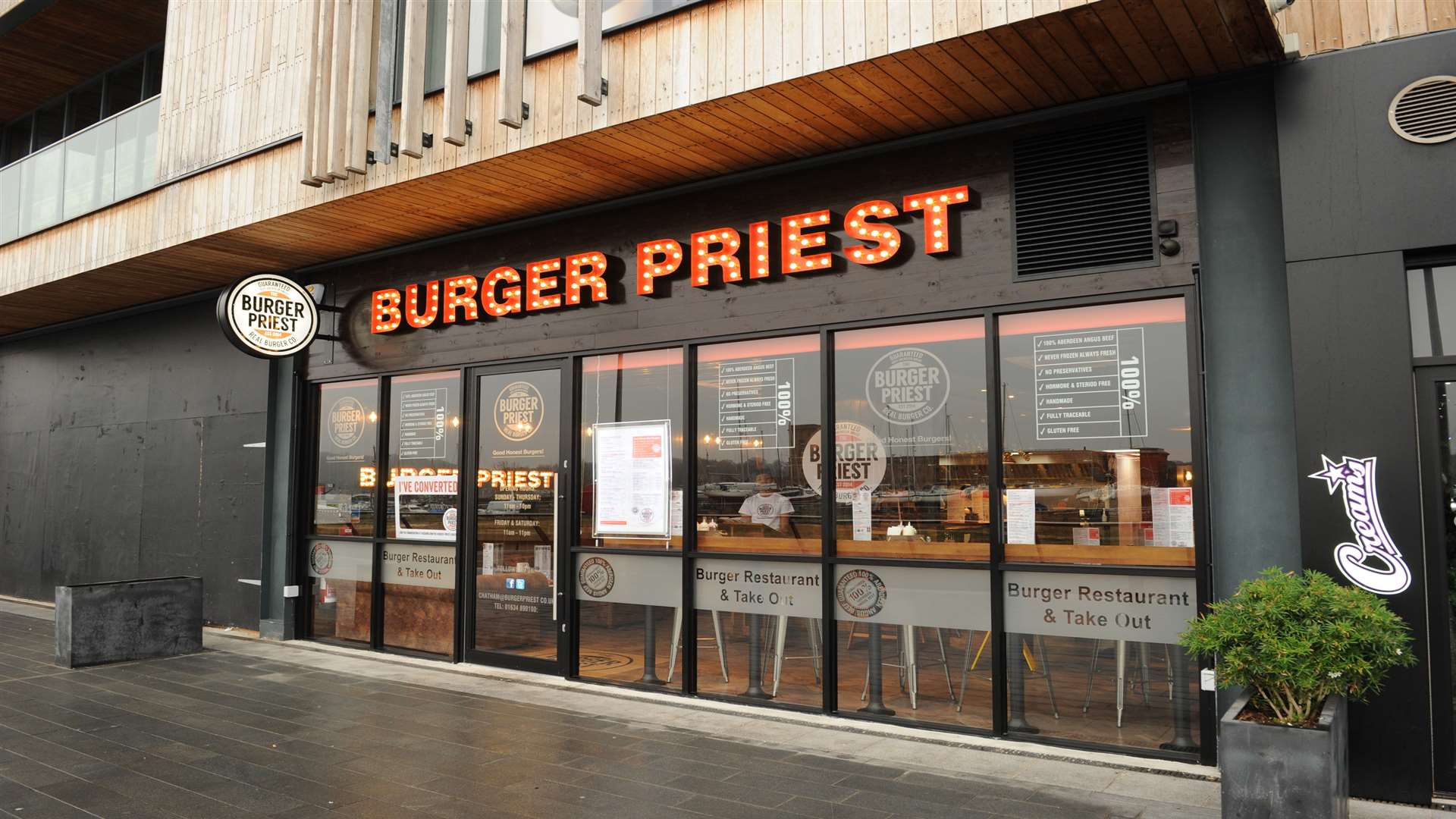 The Burger Priest has opened next door to Creams