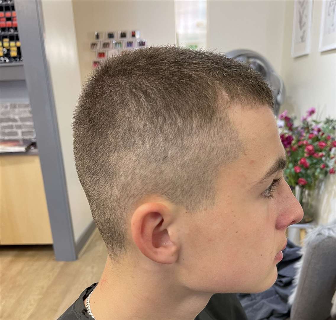 What Shea's trim looked like prior to his 'Phil Foden' cut on Thursday. Picture: Alanis Power