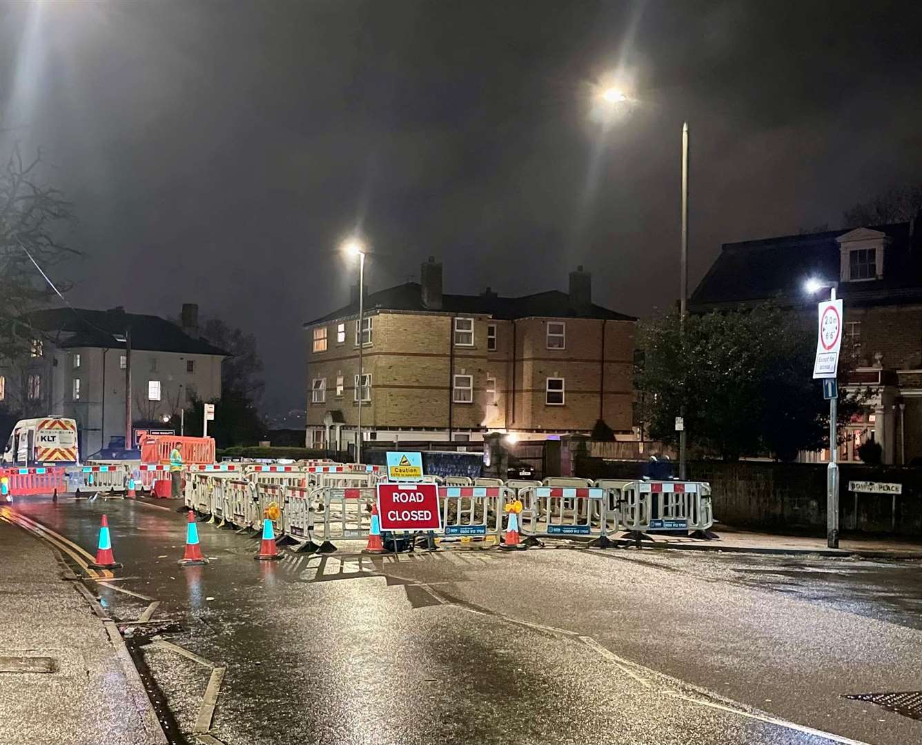 Tonbridge Road in Maidstone has been shut for more than two weeks. Picture: Chris Passmore