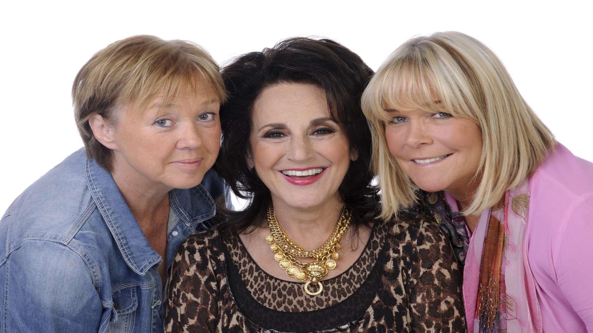 Lesley Joseph with her Birds of a Feather fellow stars Linda Robson, right, and Pauline Quirke, left