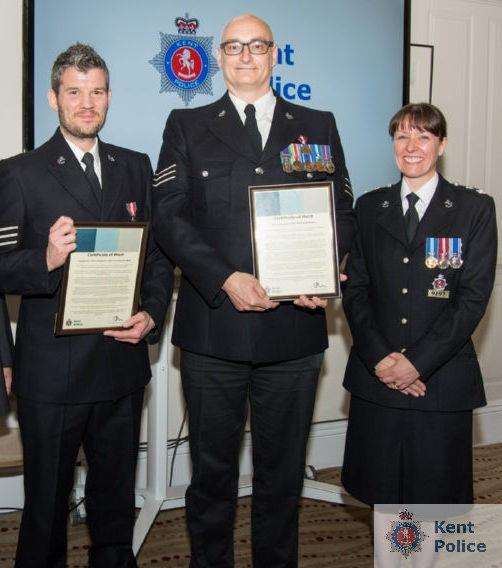 Sergeant Michael Newman and Temporary Sergeant Christopher Ward have been recognised for their efforts (2106144)