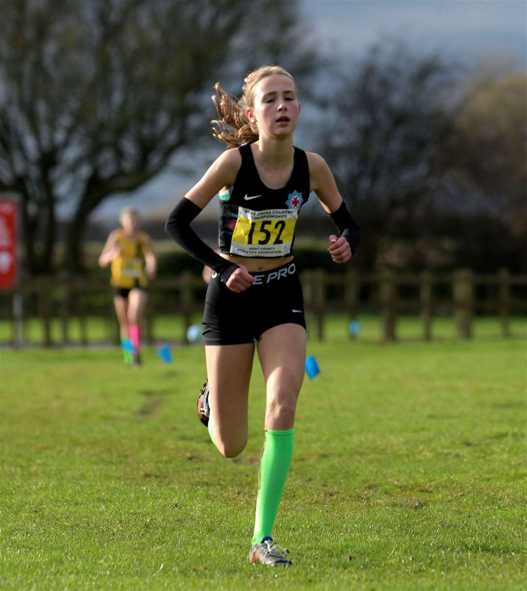 Second place in the under-15 girls’ race went to Aoife McDonagh of Blackheath & Bromley. Picture: Barry Goodwin