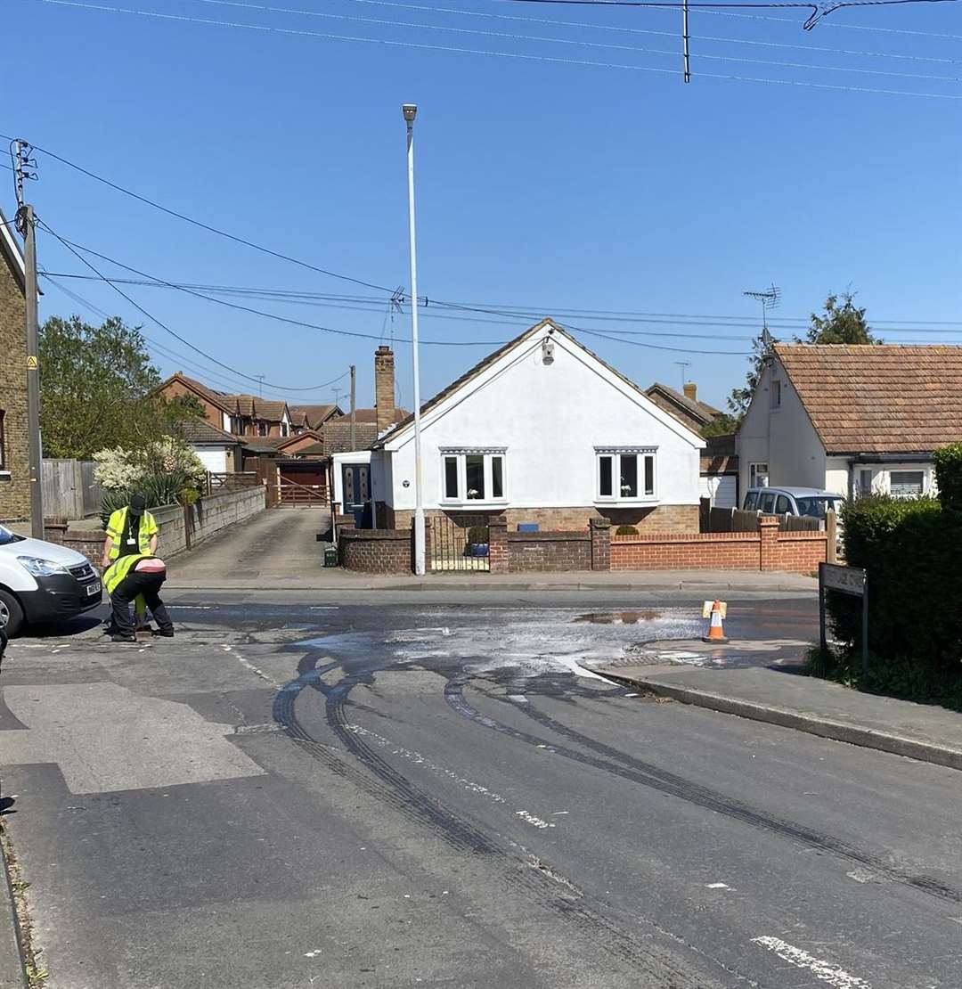 Water main repairs taking place in Minster Road, Minster, Sheppey