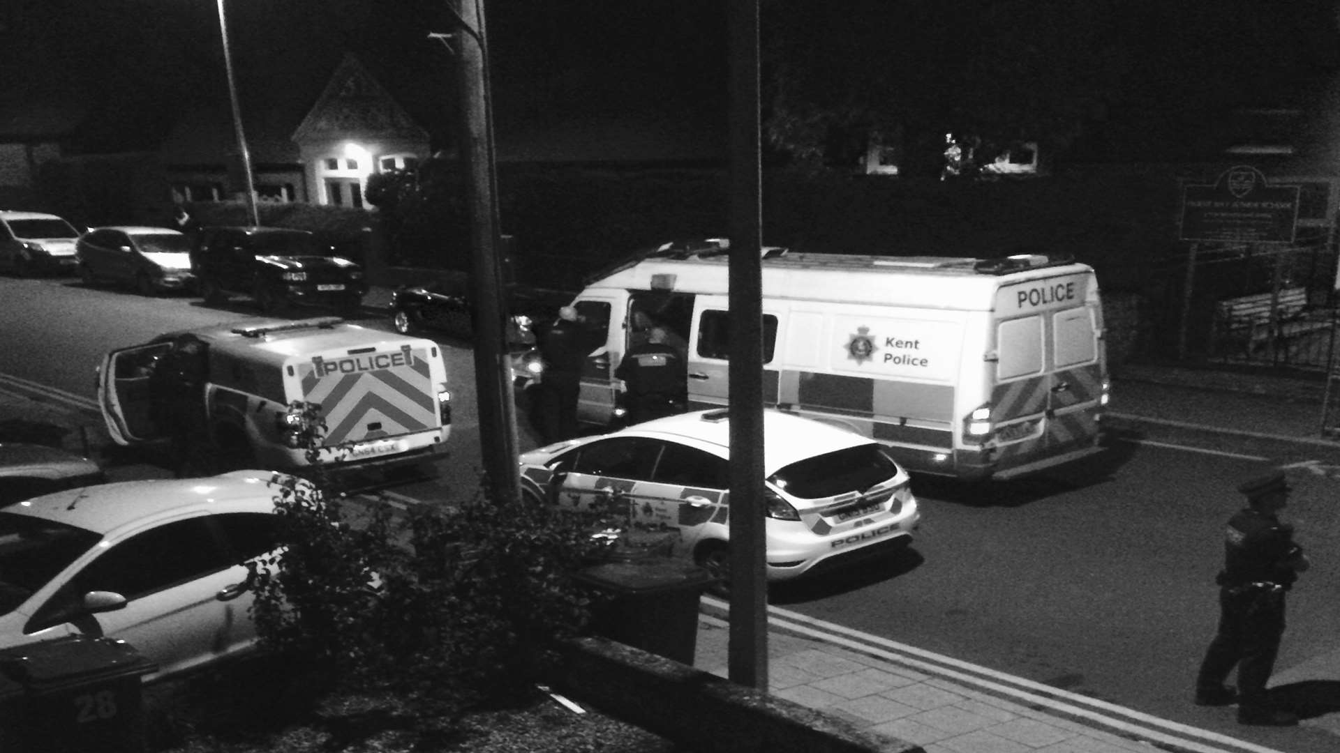 Police attended after the pair were stabbed