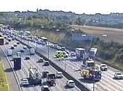 Emergency services at the scene. Picture: Highways England