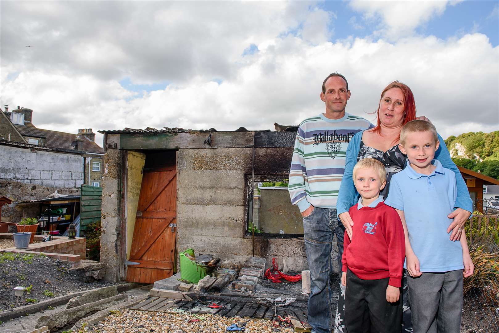 The family have been left devastated after the fire engulfed their garden