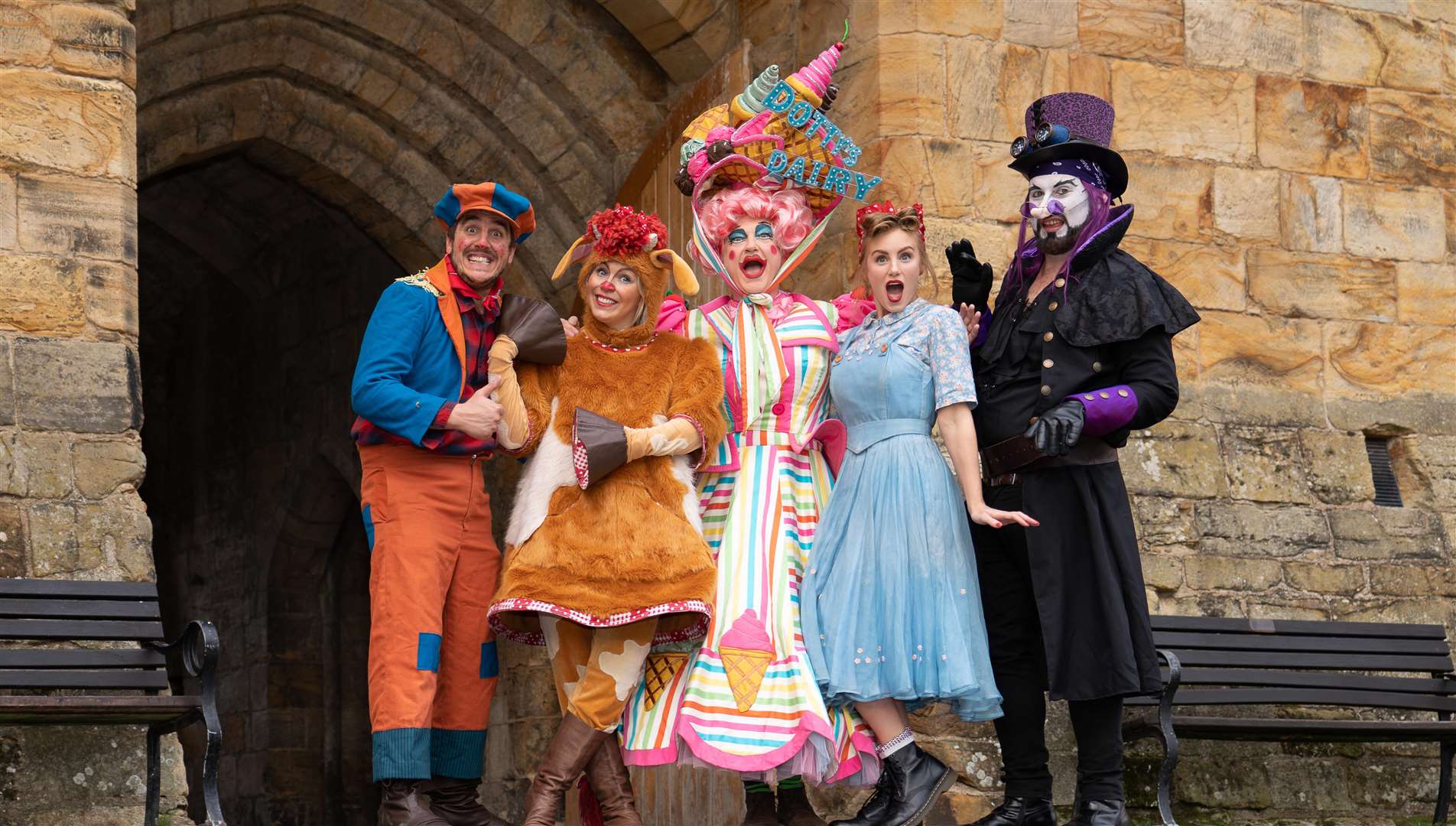 The cast of the EN Forster panto Picture: David Bartholomew